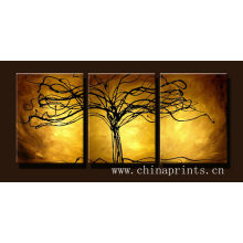 Xiamen Abstract Multipanel Tree Oil Painting for Decoration